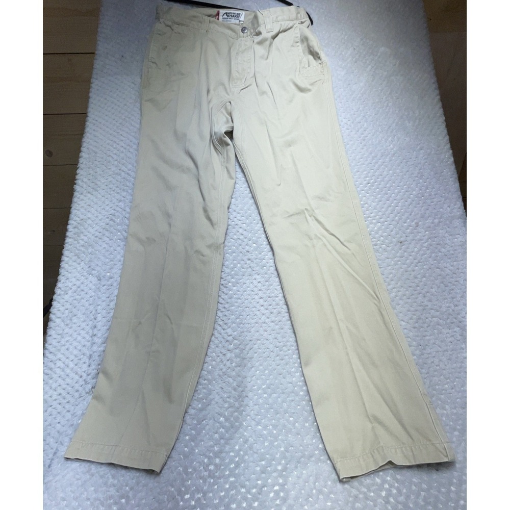 Mountain Khakis Rugged Camp Pants Beige Broadway Fit Hiking Mens 36 x 33
